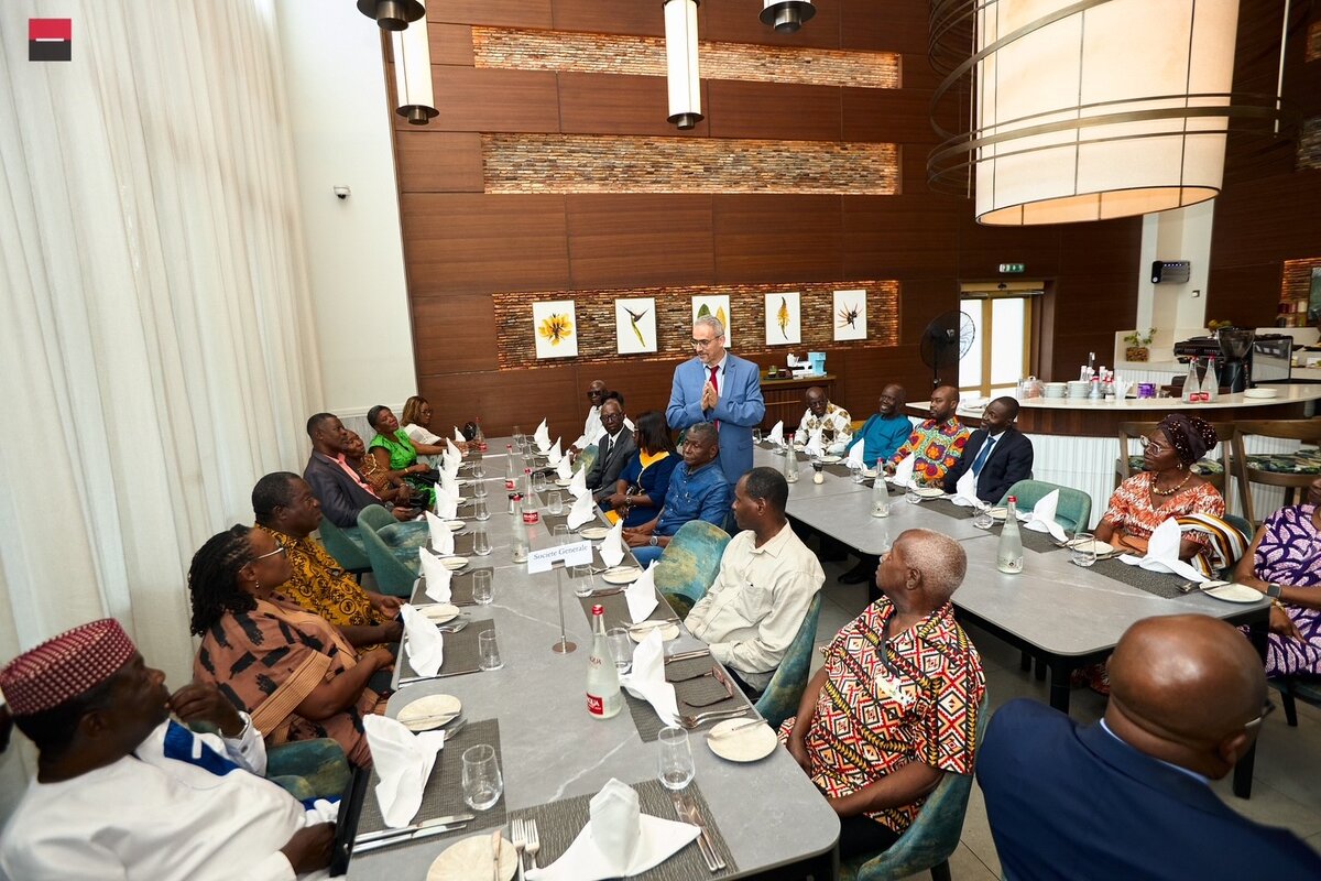 Fig 2. MD of Societe Generale Ghana, Mr. Hakim Ouzzani welcoming the customers to the event