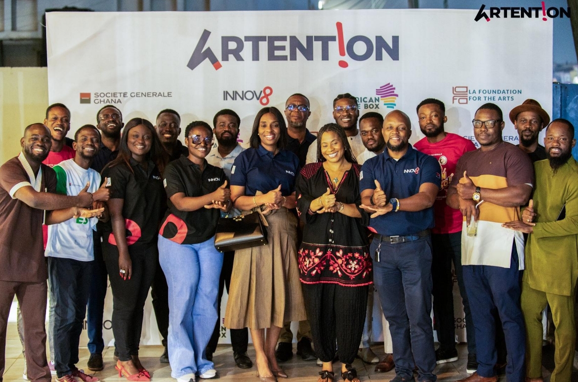 Fig. 1 Executives and staff of SG Ghana, AMB, and La Foundation for the Arts