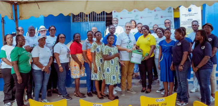 Fig 2. Attendants to tree planting exercise at the Accra Wesley Girls High School